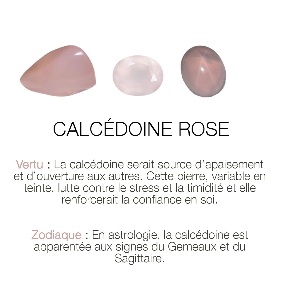 COLLIER MOOREA CALCEDOINE ROSE