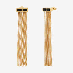 Boucles d'oreilles dorées jet - VERTU