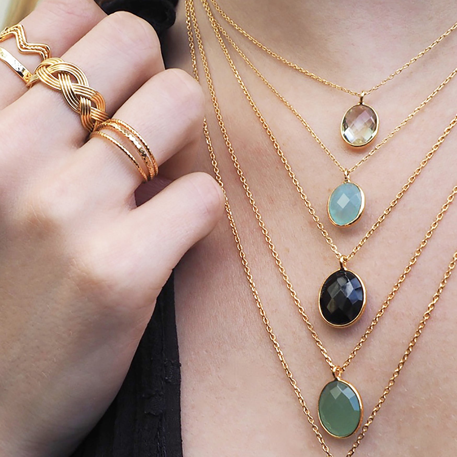 COLLIER SERTI AVENTURINE