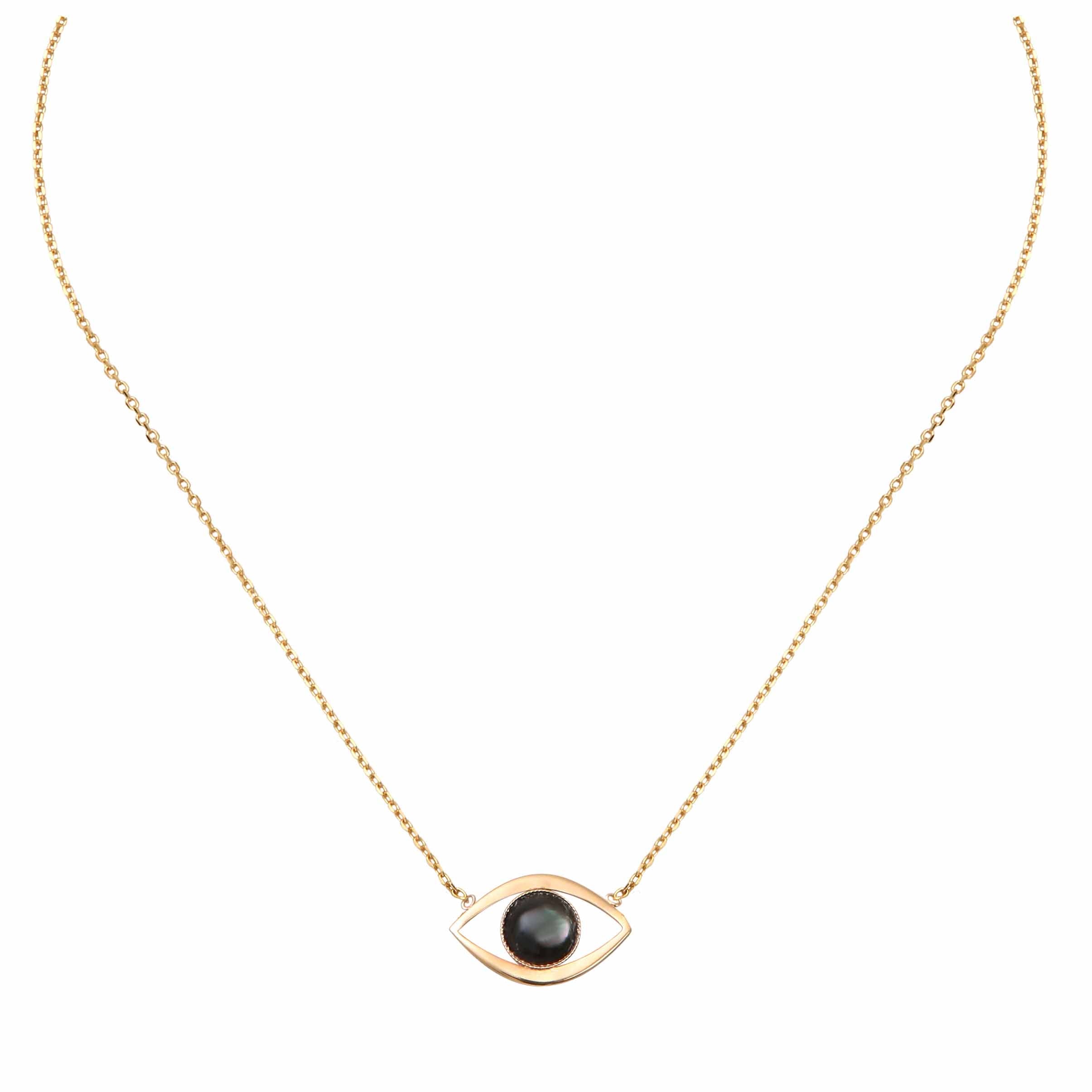 COLLIER EROS GRAND MODELE NACRE GRISE