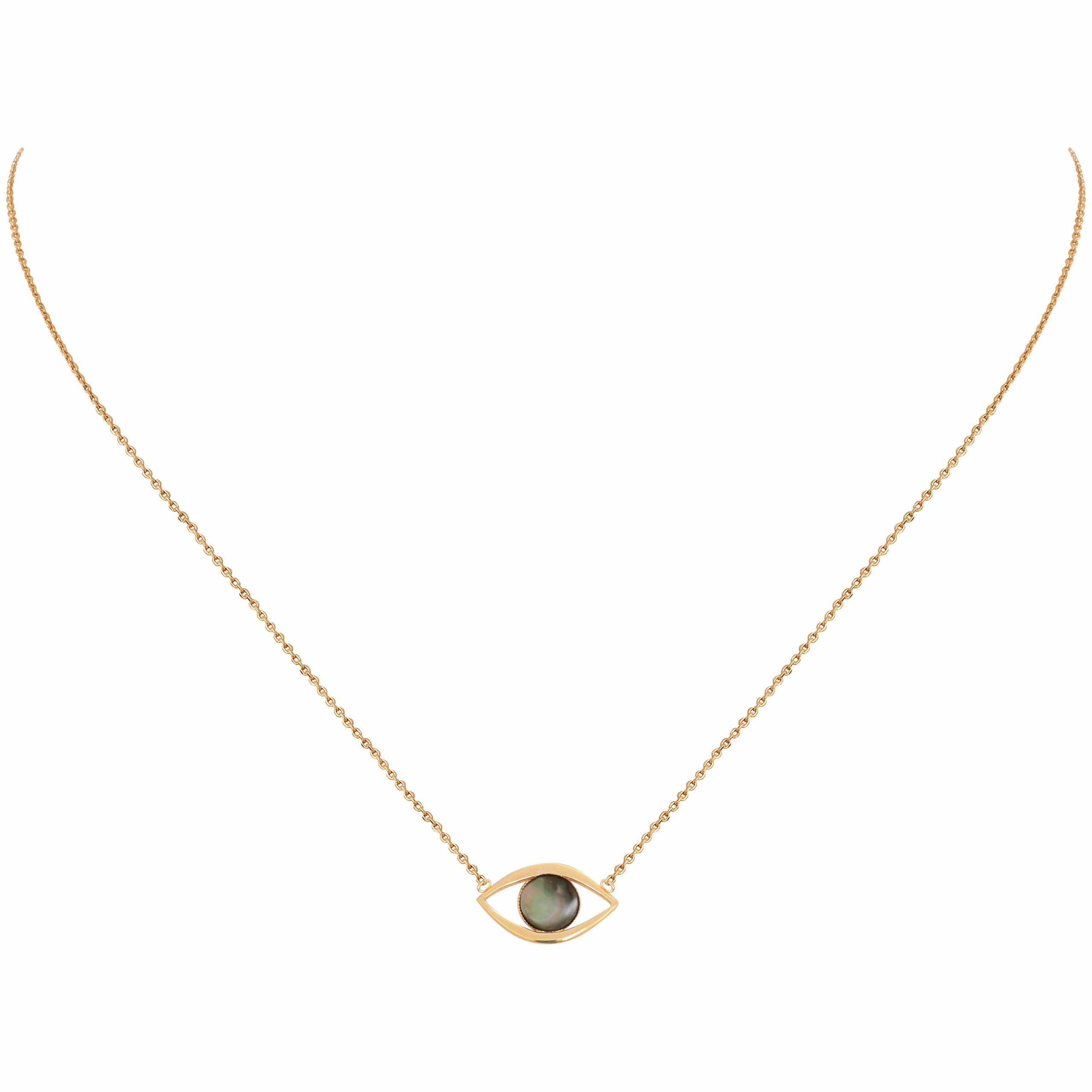 COLLIER EROS PETIT MODELE NACRE GRISE