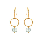 BOUCLES D'OREILLES AIGUE MARINE DORÉES - FIDJI