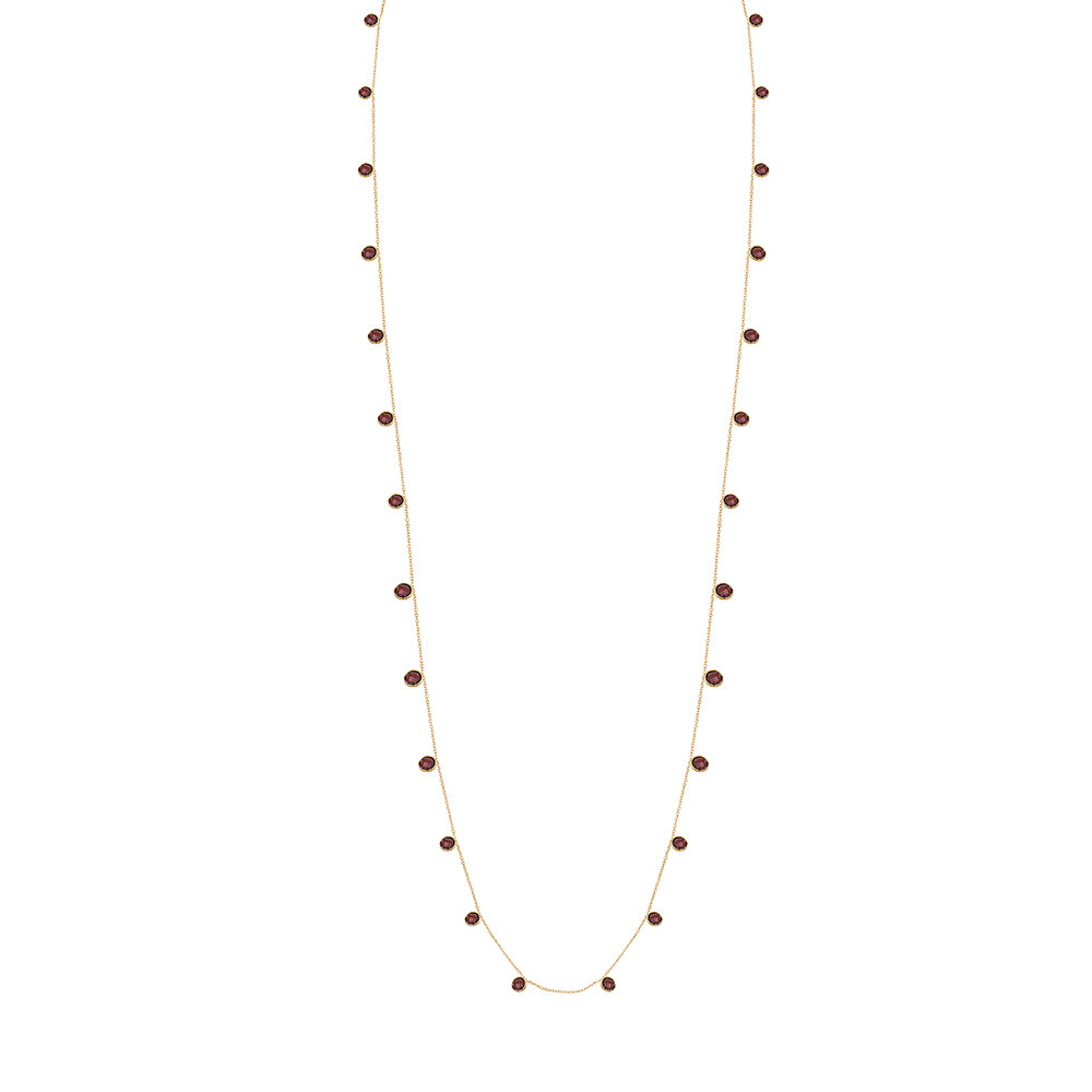 COLLIER SAUTOIR MOOREA GRENAT