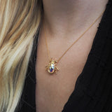 COLLIER SAUTOIR MOOREA QUARTZ FUME